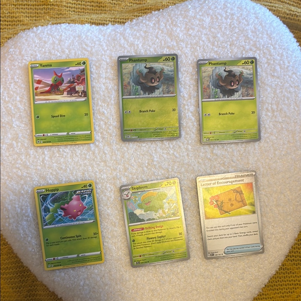 Pokemon Trading Card Set with Green and Yellow Cards